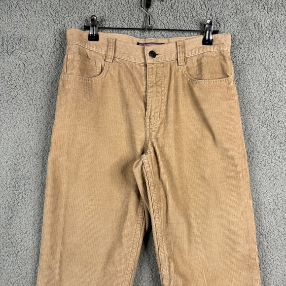 Vineyard Vines Pants Womens Size 14 Light Brown Corduroy Slim Fit Straight Leg - Picture 4 of 12